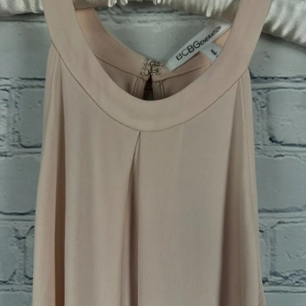 BCBGeneration Sleeveless‎ Halter  Mini Sheath Dress, Size Small, Rose Smoke - Picture 3 of 8